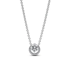 Pandora Timeless Sparkling Round Halo kaulakoru, hopea, 391174C01-45