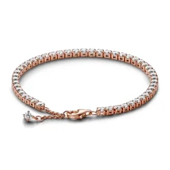 Pandora Timeless Sparkling Rose Tennis rannekoru, ruusukullattu, 581469C01
