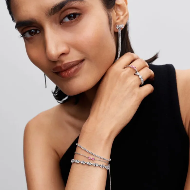 Pandora Timeless Sparkling Tennis rannekoru, hopea, 593927C01