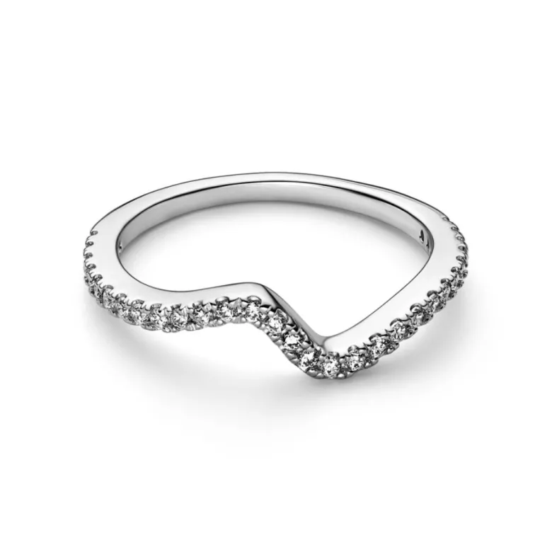 Pandora Timeless Sparkling Wave sormus, hopea, 192539C01
