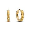 Pandora Timeless Yellow Huggie korvakorut, keltakullattu, 263849C01