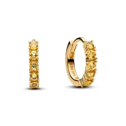 Pandora Timeless Yellow Huggie korvakorut, keltakullattu, 263849C01