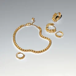 Pandora Timeless Yellow Huggie korvakorut, keltakullattu, 263849C01