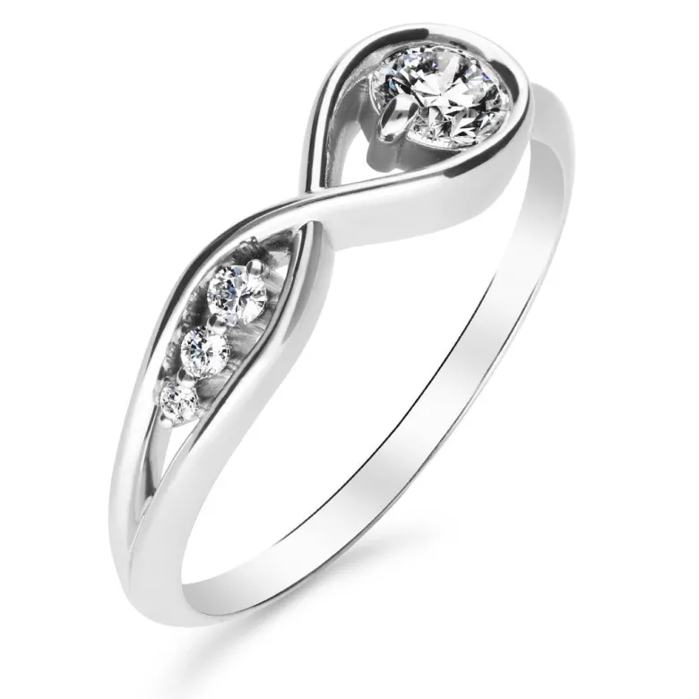 Silván Aina timanttisormus 0,46ct, valkokultaa, Silván vihkisormukset