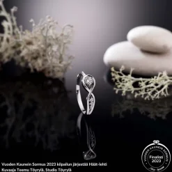 Silván Aina timanttisormus 0,46ct, valkokultaa, Silván vihkisormukset