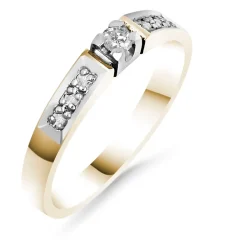 Silván Ariel timanttisormus 0,09ct, keltakultaa, Silván vihkisormukset