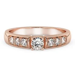 Silván Ariel timanttisormus 0,14ct, rosekultaa, Silván vihkisormukset