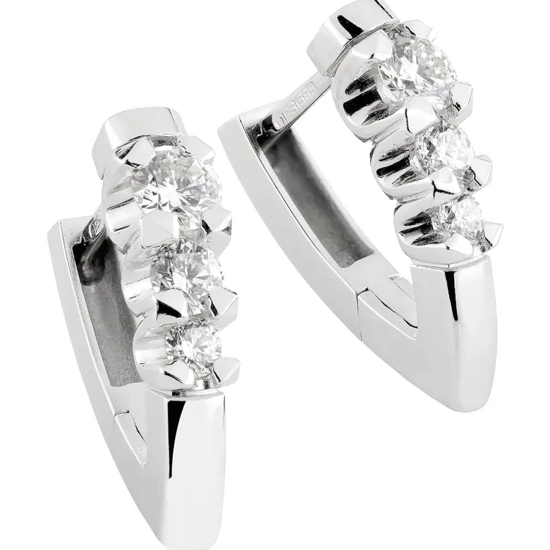 Silván Charlotte timanttikorvakorut 0,48ct, valkokultaa, Silván timanttikorut