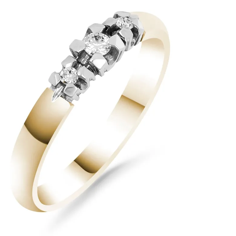 Silván Charlotte timanttisormus 0,09ct, keltakultaa, Silván vihkisormukset
