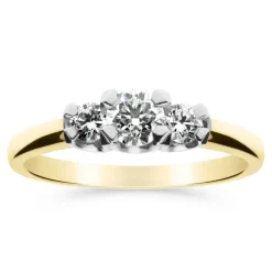 Silván Charlotte timanttisormus 0,50ct, valko- ja keltakultaa, Silván vihkisormukset
