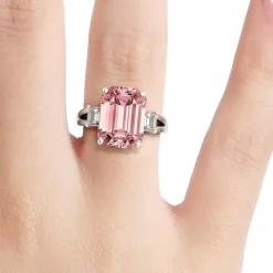 Silván Charlotte timanttisormus 4,38ct morganiitilla ja 0,60ct timanteilla, 18K valkokultaa, Silván vihkisormukset