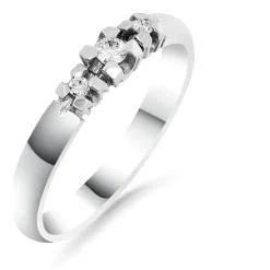 Silván Charlotte timanttisormus 0,09ct, valkokultaa, Silván vihkisormukset