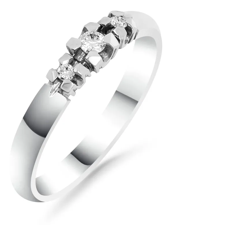 Silván Charlotte timanttisormus 0,09ct, valkokultaa, Silván vihkisormukset