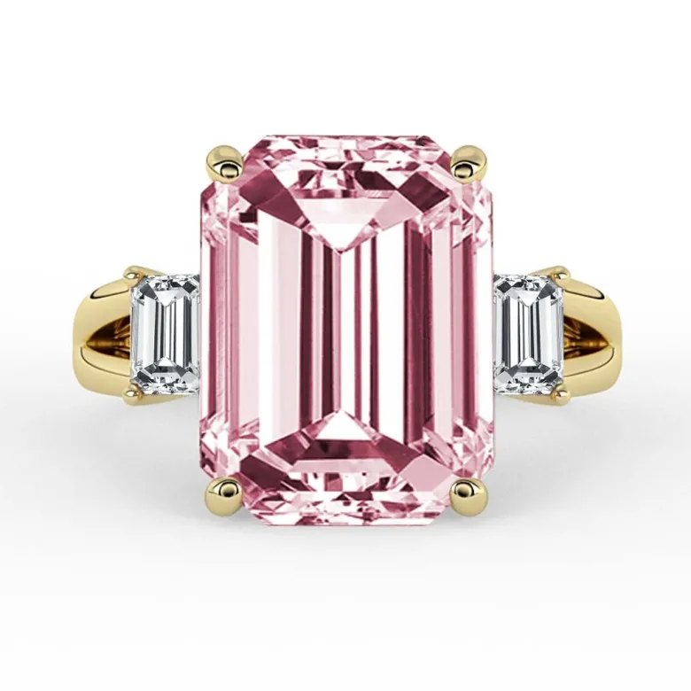 Silván Charlotte timanttisormus 4,38ct morganiitilla ja 0,60ct timanteilla, 18K keltakultaa, Silván vihkisormukset