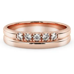 Silván Daria timanttisormus 0,05ct, rosekultaa, Silván vihkisormukset