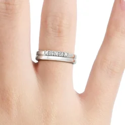 Silván Daria timanttisormus 0,05ct, valkokultaa, Silván vihkisormukset