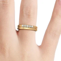 Silván Daria timanttisormus 0,05ct, keltakultaa, Silván vihkisormukset