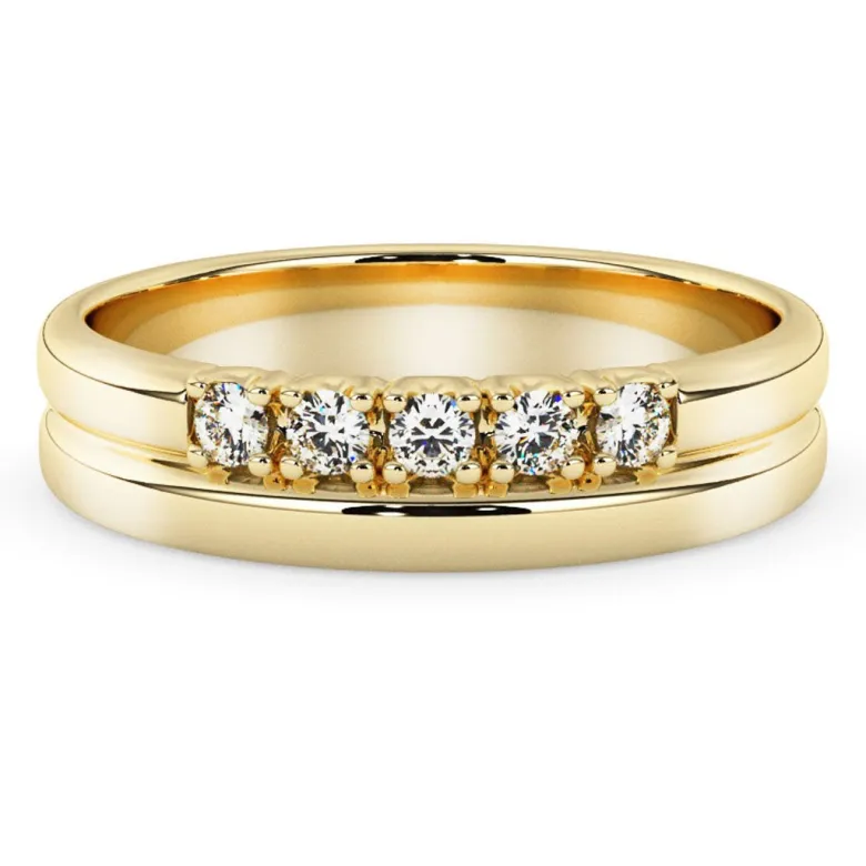 Silván Daria timanttisormus 0,05ct, keltakultaa, Silván vihkisormukset