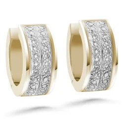 Silván Henrietta timanttikorvakorut 0,14ct, keltakultaa, Silván timanttikorut
