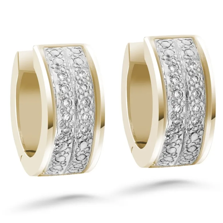 Silván Henrietta timanttikorvakorut 0,14ct, keltakultaa, Silván timanttikorut