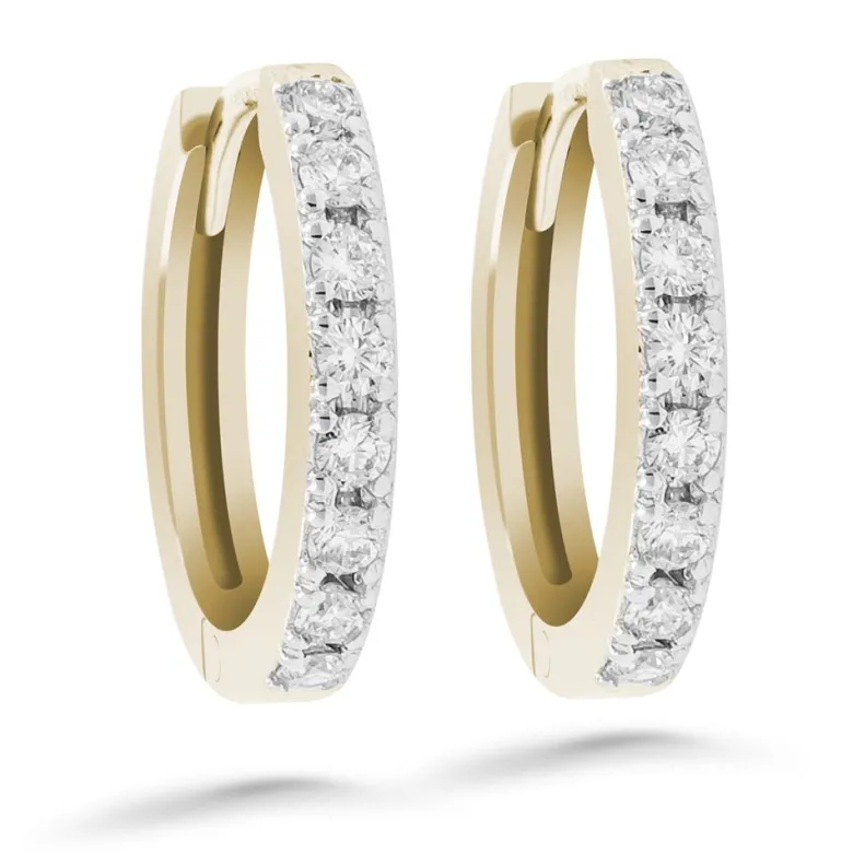 Silván Henrietta timanttikorvakorut 0,32ct, keltakultaa, Silván timanttikorut