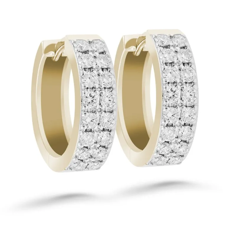 Silván Henrietta timanttikorvakorut 0,64ct, keltakultaa, Silván timanttikorut