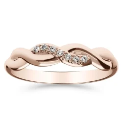 Silván Henrietta timanttisormus 0,05ct, rosekultaa, Silván vihkisormukset