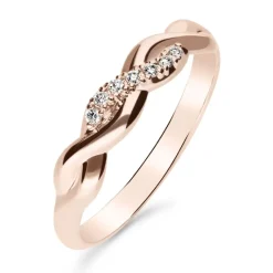 Silván Henrietta timanttisormus 0,05ct, rosekultaa, Silván vihkisormukset