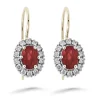 Silván Lauriel timanttikorvakorut rubiineilla, 0,56ct, keltakultaa, Silván timanttikorut
