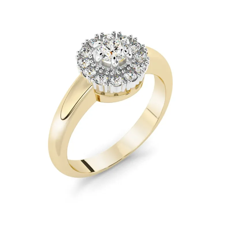 Silván Lauriel timanttisormus 0,42ct, keltakultaa, Silván vihkisormukset