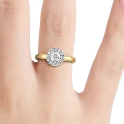 Silván Lauriel timanttisormus 0,42ct, keltakultaa, Silván vihkisormukset