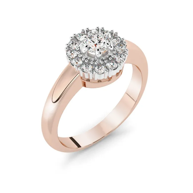Silván Lauriel timanttisormus 0,42ct, rosekultaa, Silván vihkisormukset