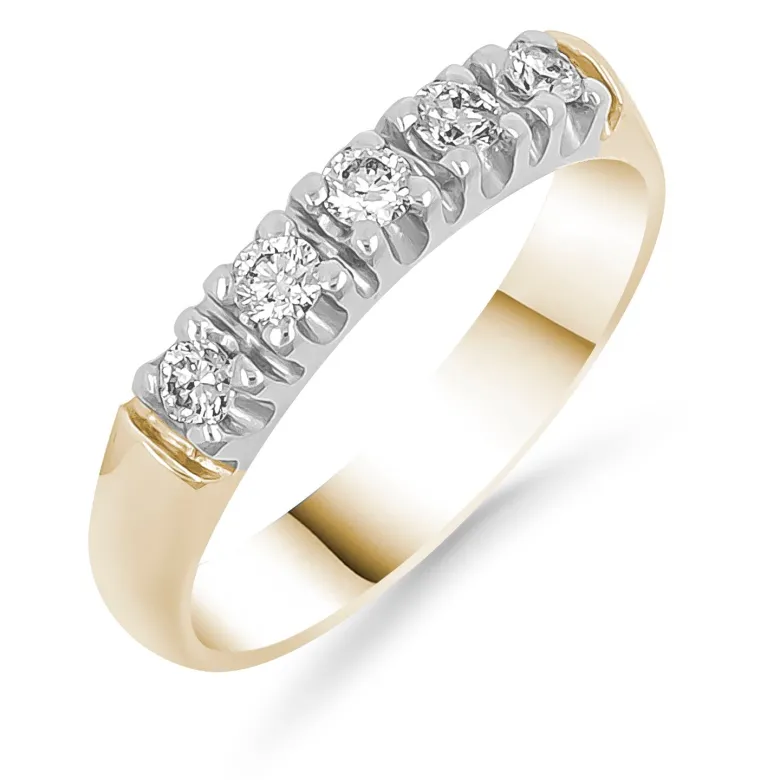 Silván Majlis timanttisormus 0,25ct, keltakultaa, Silván vihkisormukset