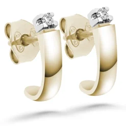 Silván Marie timanttikorvakorut 0,04ct, keltakultaa, Silván timanttikorut