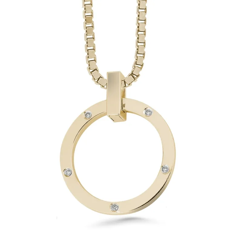 Silván Marie timanttiriipus 0,05ct, keltakultaa, Silván timanttikorut
