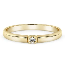 Silván Marie timanttisormus 0,02ct, keltakultaa, Silván vihkisormukset