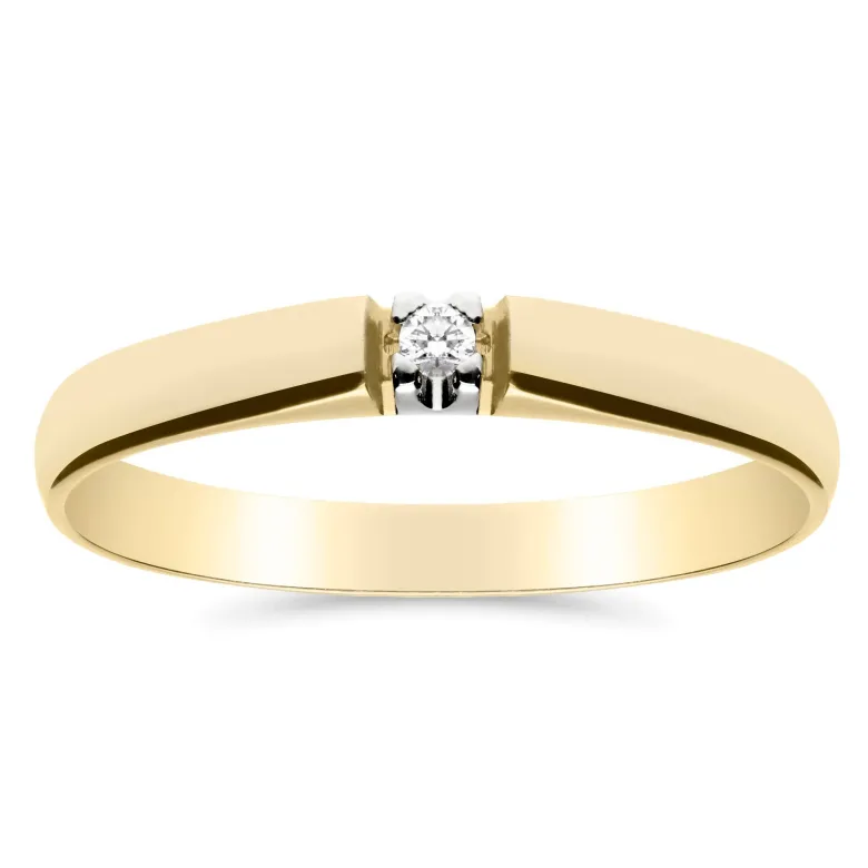 Silván Marie timanttisormus 0,02ct, keltakultaa, Silván vihkisormukset