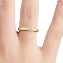 Silván Marie timanttisormus 0,05ct, keltakultaa, Silván vihkisormukset
