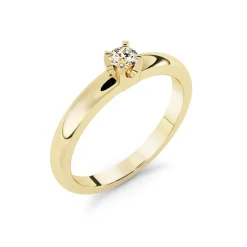 Silván Marie timanttisormus 0,05ct, keltakultaa, Silván vihkisormukset