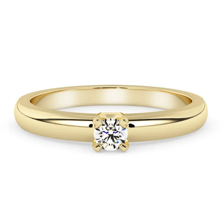 Silván Marie timanttisormus 0,05ct, keltakultaa, Silván vihkisormukset