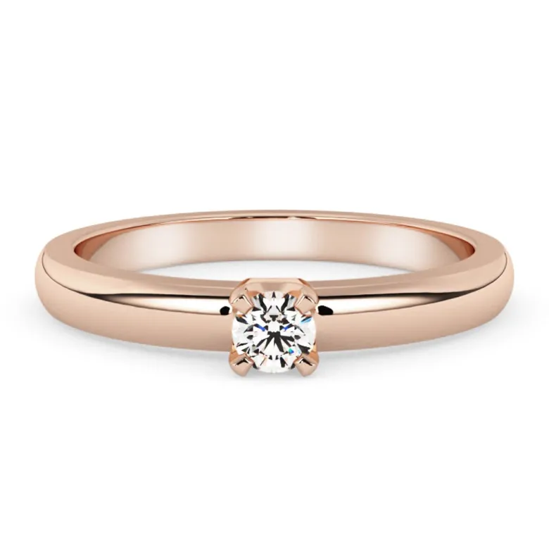 Silván Marie timanttisormus 0,05ct, rosekultaa, Silván vihkisormukset