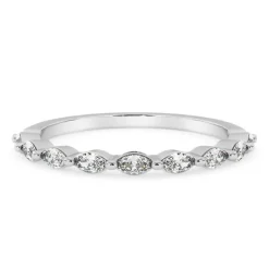 Silván Markiisi rivitimanttisormus 0,27ct, valkokultaa, Silván vihkisormukset