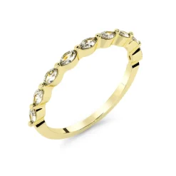 Silván Markiisi rivitimanttisormus 0,27ct, keltakultaa, Silván vihkisormukset