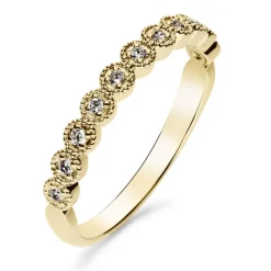 Silván Mimosa timanttisormus 0,11ct, keltakultaa, Silván vihkisormukset