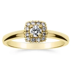 Silván Rosalie halosormus 0,23ct, keltakultaa, Silván vihkisormukset