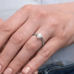 Silván Rosalie timanttisormus 0,39ct, valkokultaa, Silván vihkisormukset