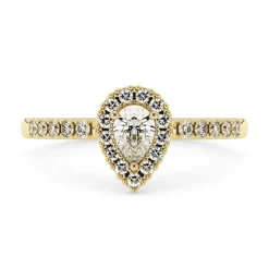 Silván Rosalie timanttisormus 0,39ct, keltakultaa, Silván vihkisormukset