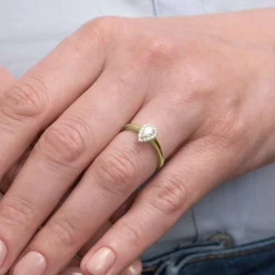 Silván Rosalie timanttisormus 0,39ct, keltakultaa, Silván vihkisormukset