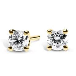 Silván Solitaire timanttikorvakorut 0,40ct, keltakultaa, Silván timanttikorut