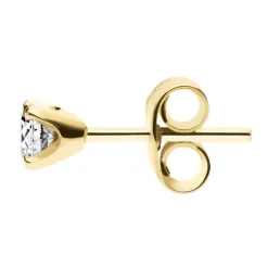 Silván Solitaire timanttikorvakorut 0,40ct, keltakultaa, Silván timanttikorut